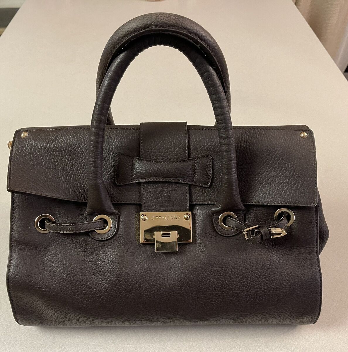 Jimmy Choo Handbag Shoulder Bag Rosalie Chocolate | eBay Jimmy Choo Handbag Shoulder Bag Rosalie Chocolate | eBay
