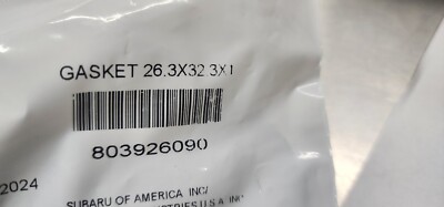 Genuine Subaru Gasket 26.3X32.3X1 803926090