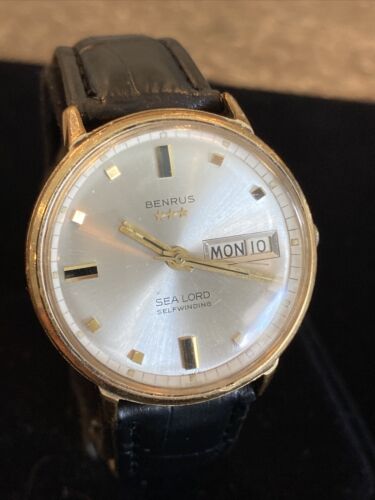 Men's Vintage Benrus Sea lord Automatic Watch 3 Star Day Date