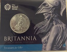 britannia 2015 uk 50 fine silver coin