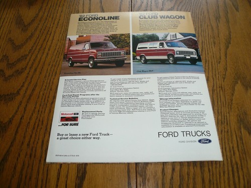 1982 Ford Trucks Sales Brochures - Vintage - Picture 4 of 4