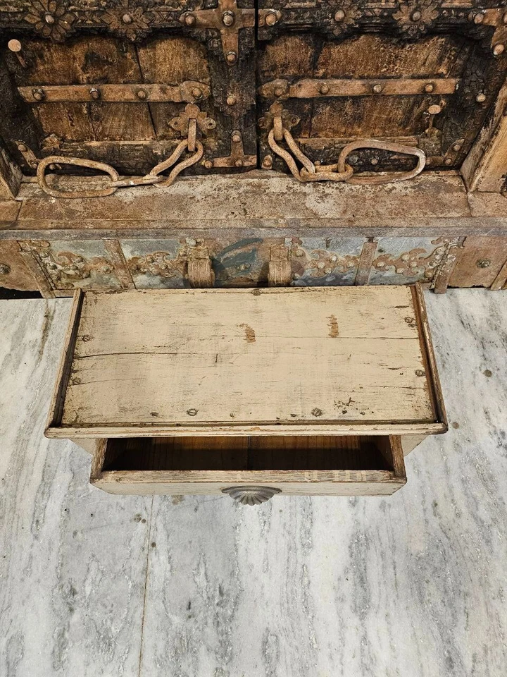 Vintage Wooden Decorative Writing Desk with Drawer – Antique Style Desk for Home - Image 4 of 4