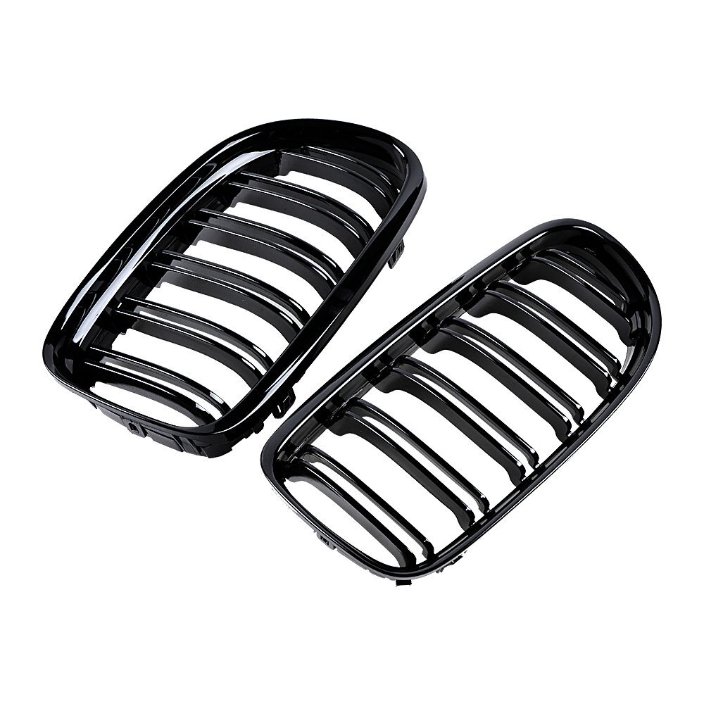 Gloss Black Front Kidney Dual Slats Grill For BMW E90 E91 LCI 3 series 2009-2011