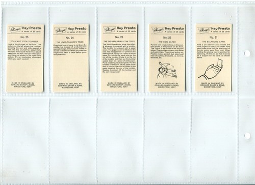 Hey Presto 1970 Sharps Confectionery Cards - Full Set of 25 Cards - Picture 6 of 6