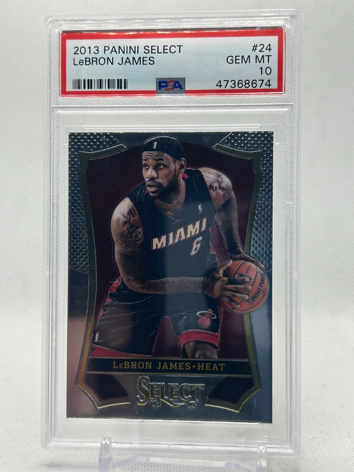 2013-14 PANINI SELECT #24 PSA 10 MIAMI HEAT LEBRON JAMES Champ