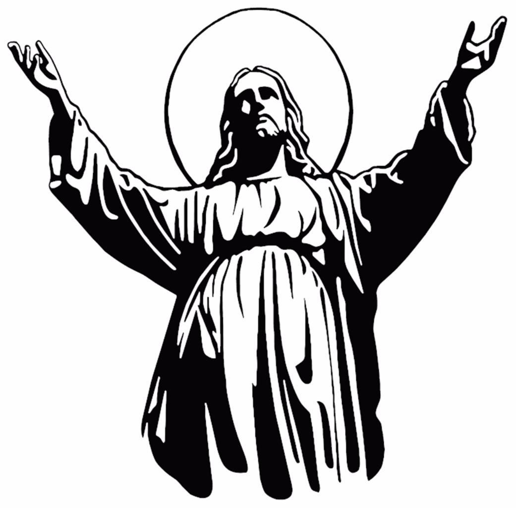 JESUS Hands out Picture Wall Art vinyl Decals Car Window Jesus