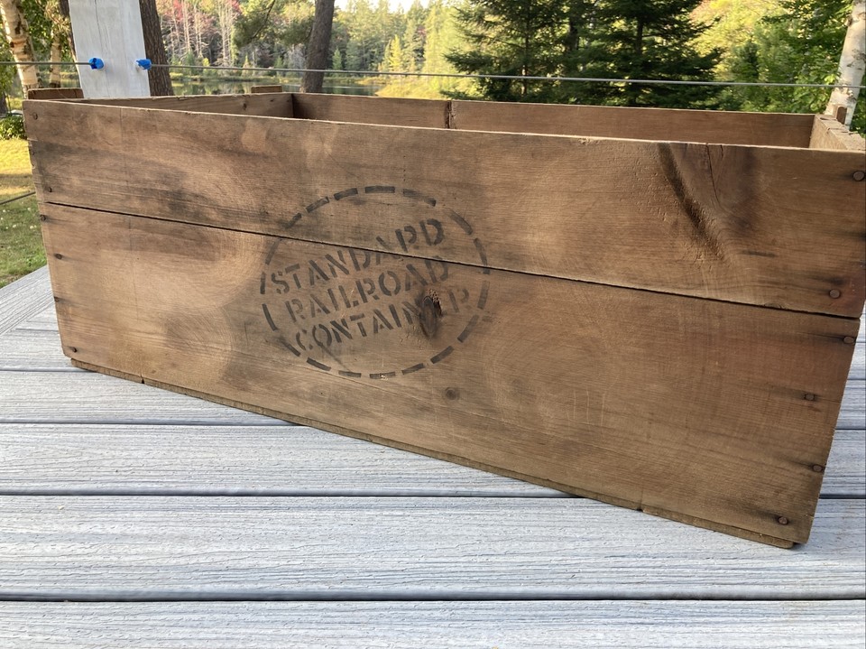 XL Vintage Wooden Crate Copeland Ryder Shoes Jefferson Wisconsin Wi ...