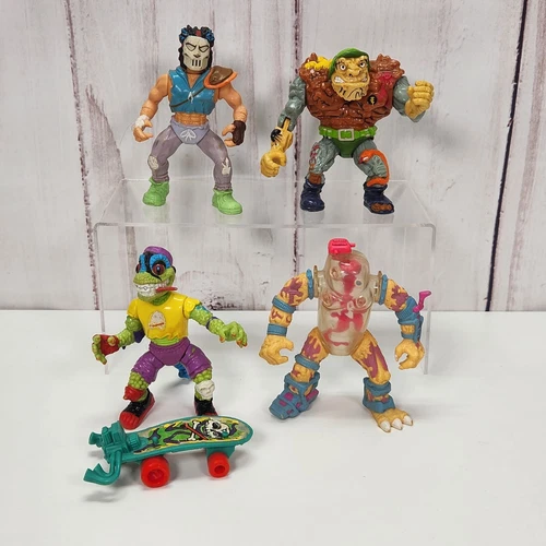 4 lot TMNT  Ninja Turtles - Casey Jones, Mondo Gecko, General Traag, Mutagen Man