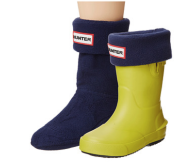 Hunter Kids Navy Fleece Welly Boot Socks Size XS L68903