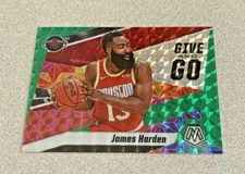 2019-20 Panini Mosaic Give And Go Green Prizm #6 James Harden Rockets