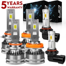 For Ford Escape 2013-2016 6X LED Headlights Bulbs High Low Beam Fog Light V15QC