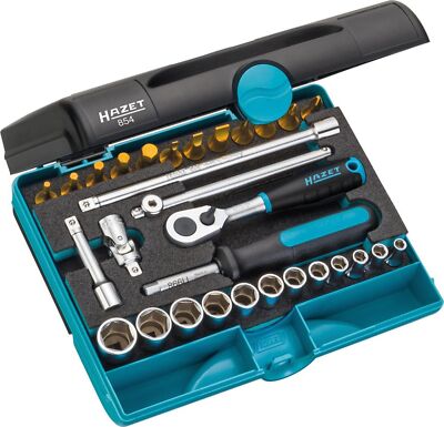 Steckschlüssel-Satz 1/4'' 854 30-teilig in Kunststoffkasten Hazet