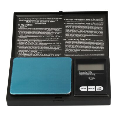 Portable Digital Pocket Scale 0.01g-200g  Jewellery Gram Weighing Kitchen scale