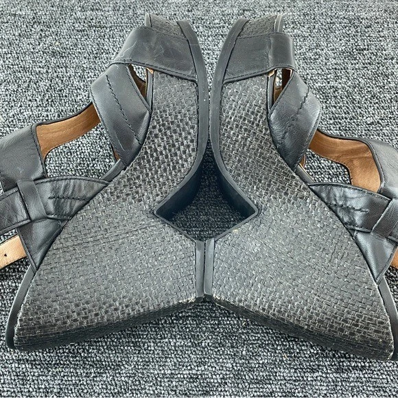 Biala Cuero Negro Peep to Heel Mujer Talla 39M (8) 2213 Foto 4 de 4