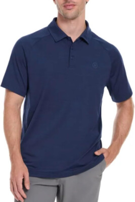 Hurley Herren UPF 30+ Performance Polohemd, Blau, Größe L
