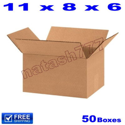 50 - 11x8x6 Cardboard Boxes 32-ECT Mailing Packing Shipping Corrugated Carton