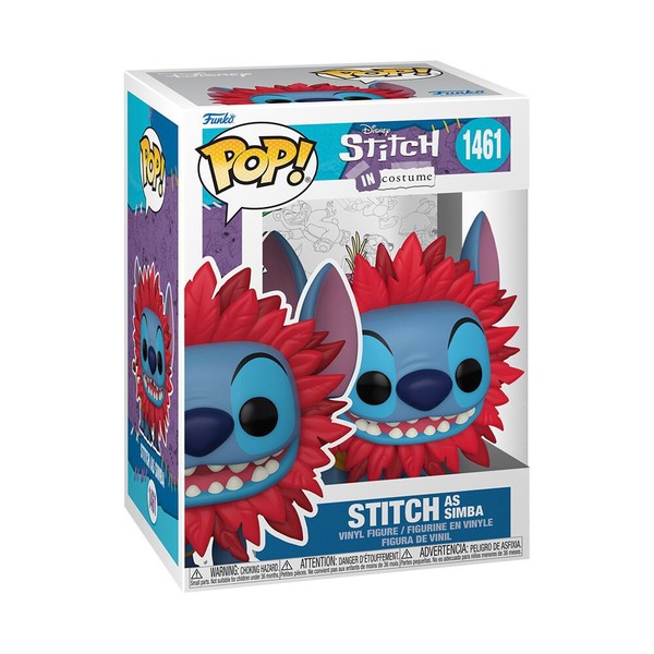 ✴️ Funko Pop 1461 Stitch - Disney Stitch As Simba - Neu Vinyl Figur ✴️-image