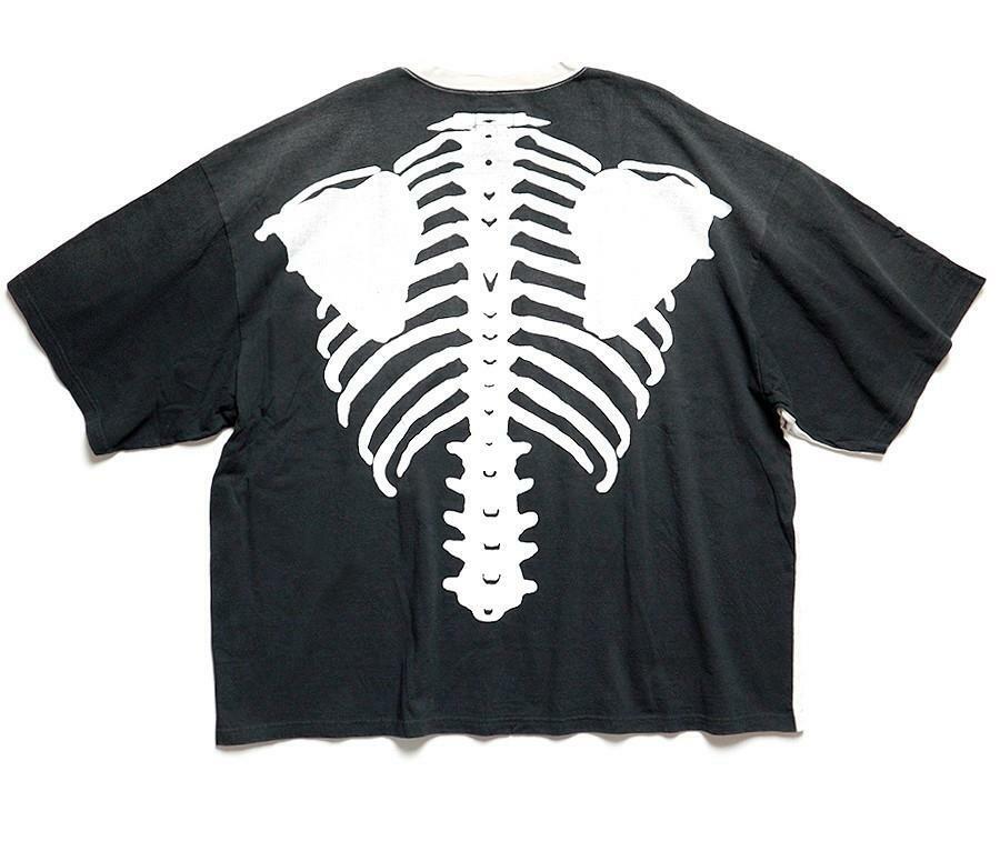 KAPITAL 2TONE BIG POCKET Tee BONE Skeleton black/natural new KAPITAL 2TONE BIG POCKET Tee BONE Skeleton black/natural new