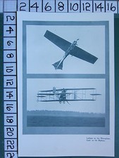 1909 Overprint ~ Aviation Aircraft Flight ~ Latham Monoplane Cody On Biplane