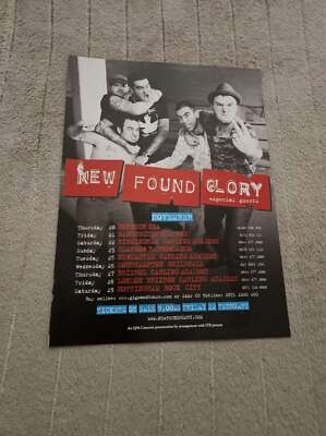 FPOT179 MAGAZINANZEIGE 11X8'' NEU GEFUNDEN GLORY: TOURDATEN NOVEMBER