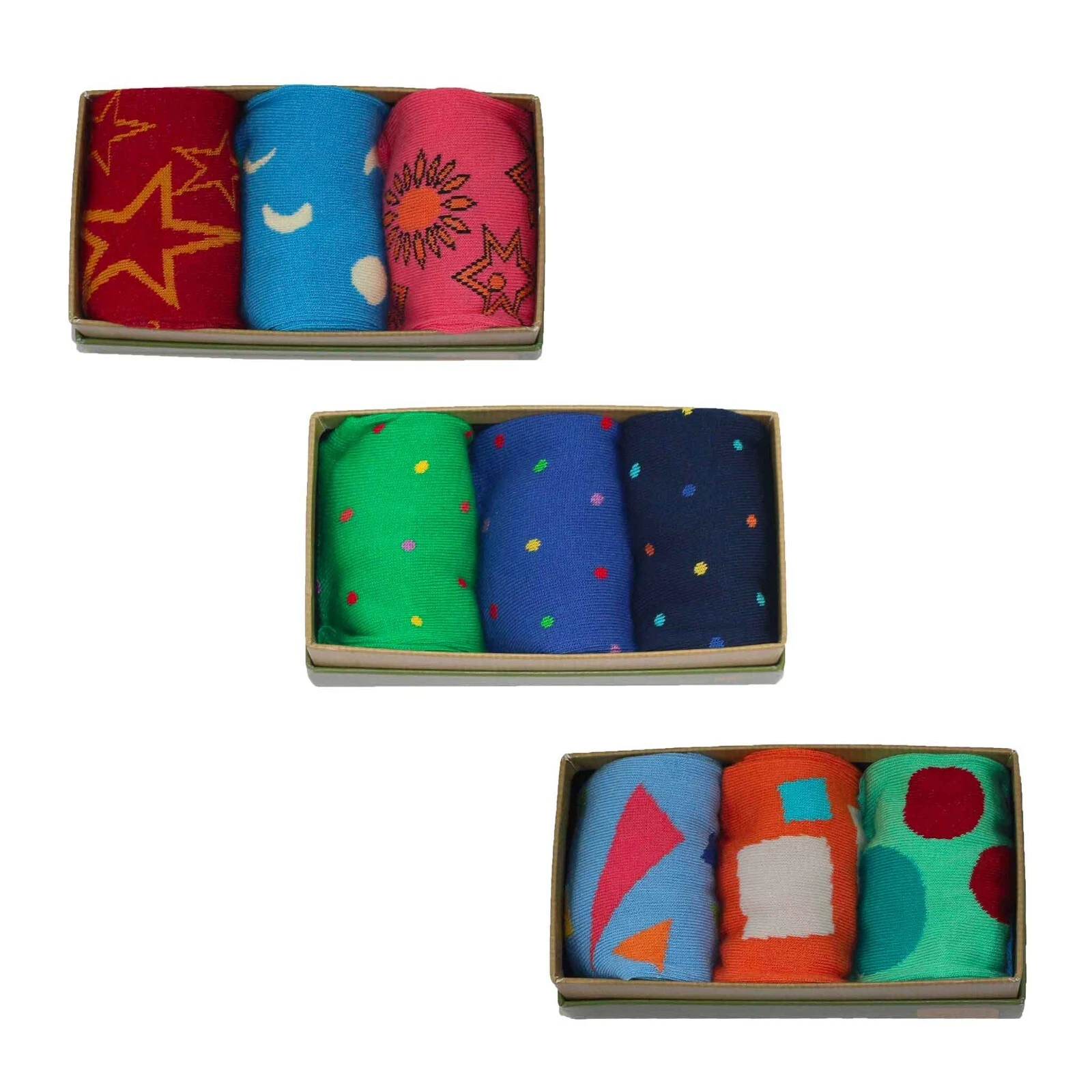 Men's 100% Bamboo Socks 3-Pair Gift Box Multi Colour/Style