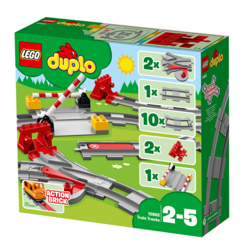 Lego Duplo Trasy kolejowe Zestaw kolejowy z klockiem akcji 10882 Wiek 2-5 lat - Zdjęcie 1 z 7