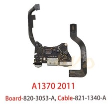 Original I/O USB Audio DC Jack Board With Cable For Macbook Air 11"A1370 2011