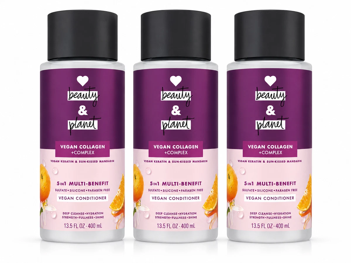 Love Beauty and Planet Vegan Collagen 5-in-1 Conditioner 13.5 oz 3 Pack