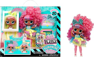 TWEENS SWAP Fashion Puppe CORA 16cm Double Look L.O.L. Überraschung MGA LOL