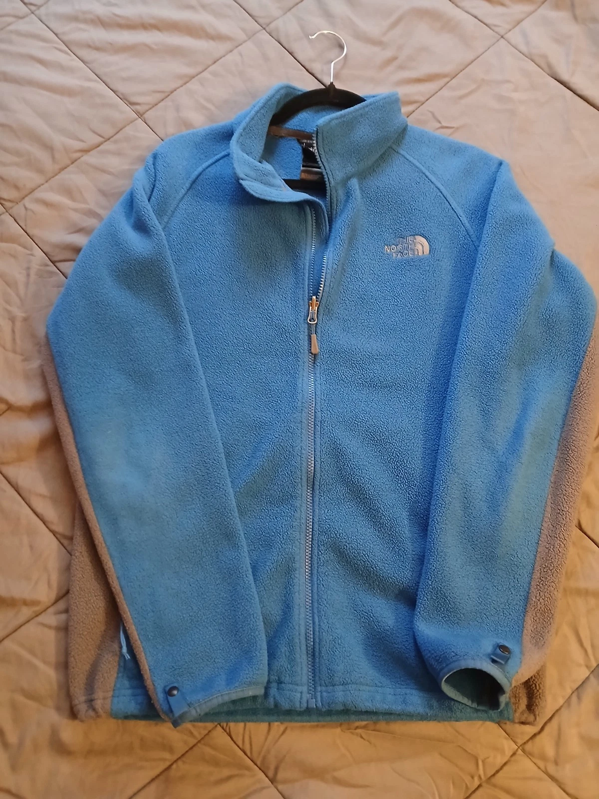 The North Face Blue/Gray Unisex Full Zip Jacket Embroidered Logo M/M