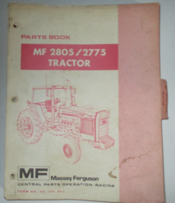 #ad Massey Ferguson MF 2805 amp; 2775 Tractor Parts Catalog Manual Book 1983 ORIGINAL $75.99