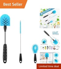 3-in-1 12.2 Inch Extendable Bottle Brushes - Effortless Cleaning for Mugs More