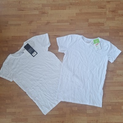 2 T-SHIRTS Basic   170/176   PAGE   weiß   Neu   100% Baumwolle 