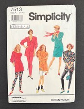 Simplicity Pattern 7513 Misses' Skirt, Pants, Shorts Tunics Sizes PT-XL UC