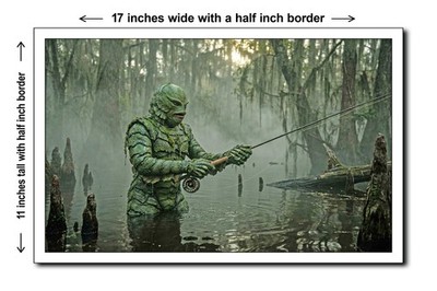 Creature Fishing in the Black Lagoon - 11x17 Poster
