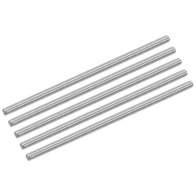 15 Pieces Threaded Bar M8 x 200mm Through, Step 1.25, for General Use