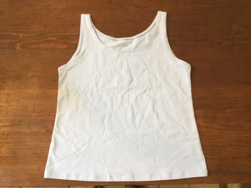 NWOT Eileen Fisher Tank Top Baby or Powder BLUE 90% Organic Cotton 10% Lycra S