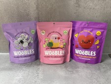 Woobles Crochet Kits., Set of 3 NEW Cupid The Lovebird, Val and Wally FAST SHIP