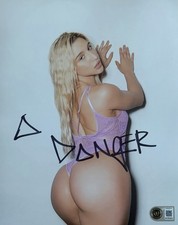 Abella Danger Signed 8x10 Photo Sexy Hot Beckett Witness COA Autograph