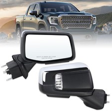 Right Passenger Side Mirror Compatible With 2019-2025 GMC Sierra 1500 With Po...