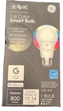 GE CYNC Smart Light Bulb, Full Color, App and Voice Control, Google Home