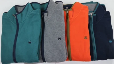 Brooks Brothers Contrast Polar Fleece Polyester Full Zip Jacket - Image 1 of 2