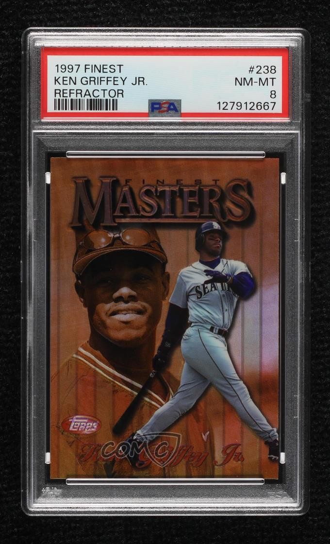 1997 Topps Finest Common - Bronze Refractor Ken Griffey Jr #238 PSA 8 HOF 0e5c