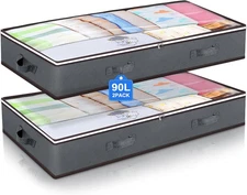 90L under Bed Storage Containers, Underbed Toy Organizers and Clothing Storage B