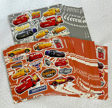 Disney Cars Stickers Lot 33 Sheets 4.25" x 4.25" Scrapbooking Crafts