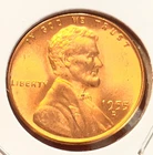 1955-D Lincoln Wheat Cent Penny GEM RED BU From an Original Bank Roll