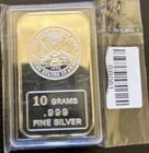 10 Grams .999 Silver Bar