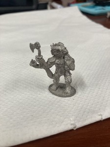 Vintage Dungeons & Dragons Grenadier Lizardman w/ Handaxe Pre-slotta Metal Mini!