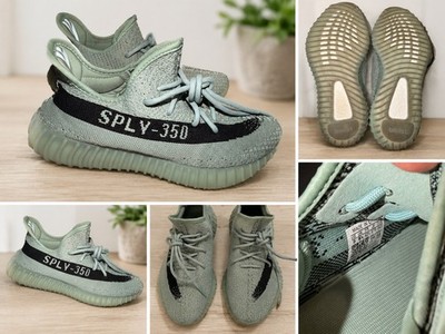 Yeezy Boost 350 V2 Green Primeknit Low Top Lace Up SPLY-350 Men's Sneakers