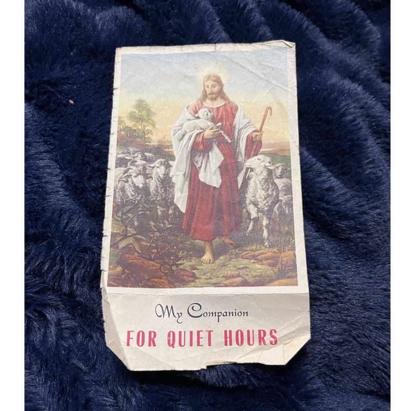 Christian Holy Card "My Companion" "For Quiet Hours" Jesus Good Shepherd